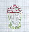Der Kellner im 'Aquarium' zeichnete auch das Schwammerl.
