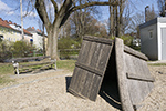 Spielplatz, Holzverschlag